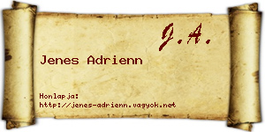 Jenes Adrienn névjegykártya